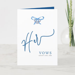 Faire-part Son livre Vow - Blue Ring Design Mariage Keepsaké