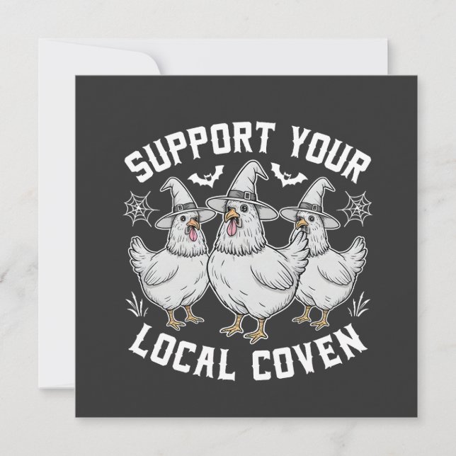 Faire-part Soutenez votre Coven Roster local Halloween Éffray (Devant)