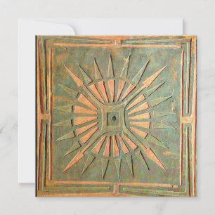 Faire-part STAR DU MATIN, jaune antique, vert, blanc