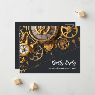 Faire-part Steampunk Extravaganza Vintage Horkwork RSVP
