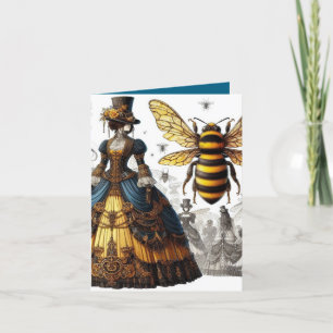 Faire-part Steampunk Vintage Victorian Queen Bee Gown