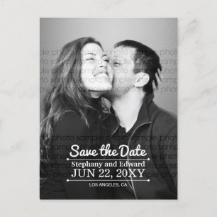 Faire-part Stylish Enregistrer la carte postale photo Date