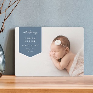 Faire-part Superposition de bannière   Naissance photo horizo