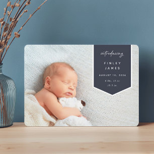 Faire-part Superposition de bannière   Naissance photo horizo