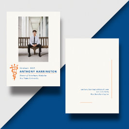 Faire-part Symbole photo vétérinaire Maïs bleu orange