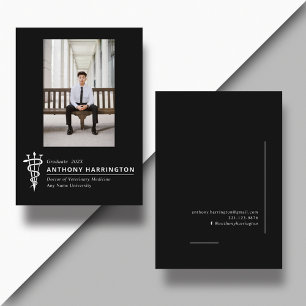 Faire-part Symbole photo vétérinaire noir blanc