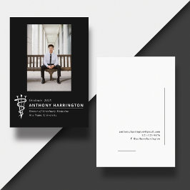 Faire-part Symbole vétérinaire photo noir blanc