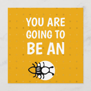 Faire-part Tante jaune Announcement Card