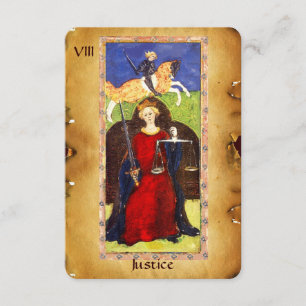 FAIRE-PART TAROTS DE RENAISSANCE ANTIQUE 8 / JUSTICE