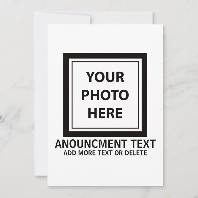 Faire-part Télécharger une photo et ajouter du texte - Person (Devant)