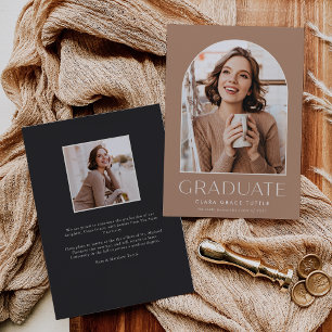 Faire-part Terracotta légère   Classic Arch Photo Graduation 