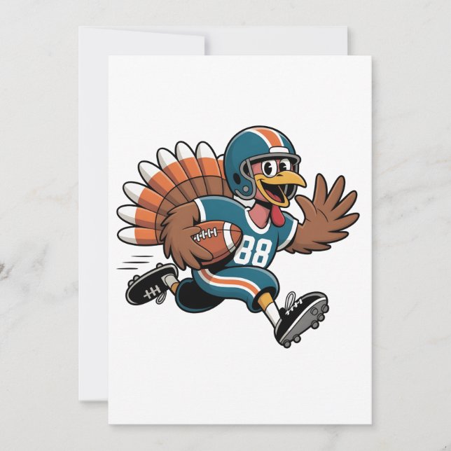 Faire-part Thanksgiving Football Turquie Imaginaire Football (Devant)