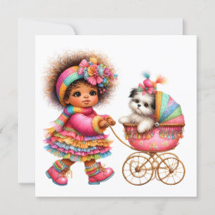 Faire-part thème chariot bébé SO Précieux