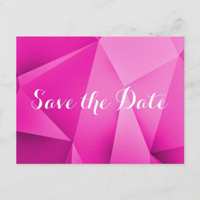 Faire-part Tons bijoux rose Enregistrer la date Carte postale (Devant)