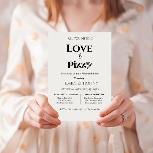 Faire-part Tout ce dont vous avez besoin est l'amour & Pizza