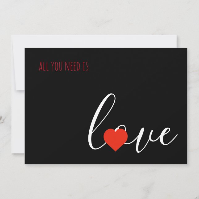 Faire-part Tout Ce Dont Vous Avez Besoin Est Love Valentine C (Devant)