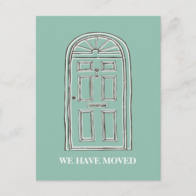 Faire-part TOUTE COULEUR - Carte postale d'annonce de déménag (Devant)