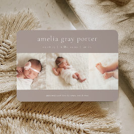 Faire-part Trio classique | Collage de photos