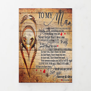 Faire-part Trois Volets À mon amour   Mon mari présent   Cadeau de devis m