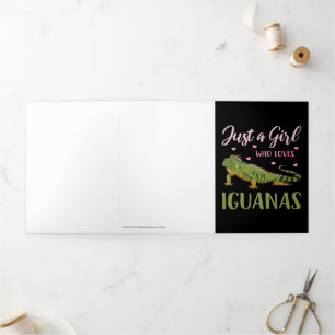 Faire-part Trois Volets Juste Une Fille Qui Aime Les Iguanas