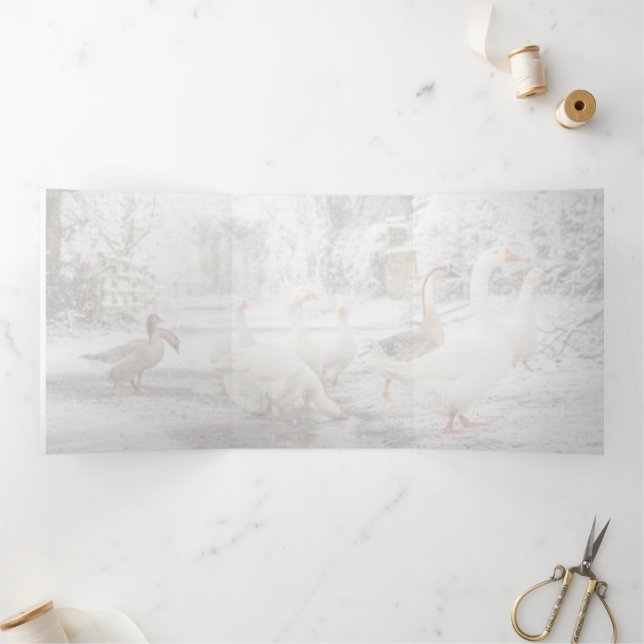 Faire-part Trois Volets naturelle de Christmas (Intérieur)