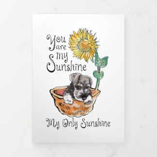 Faire-part Trois Volets Womens You Are My Sunshine Schnauzer