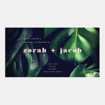 Faire-part tropical Facebook de mariage