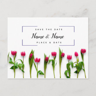 Faire-part Tulip Enregistrer la carte postale Date