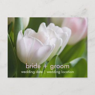 Faire-part Tulipes blanches ・ Enregistrer la carte postale Da