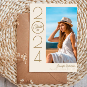 Faire-part Typographie moderne élégante Diplôme photo