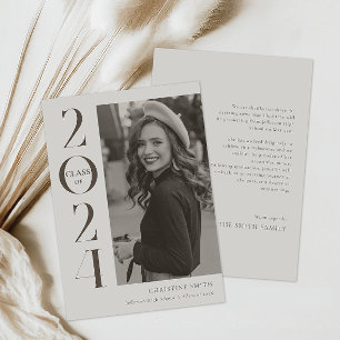 Faire-part Typographie noir et blanc Retro