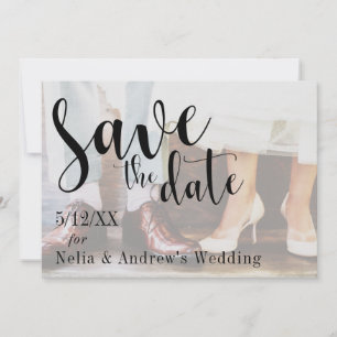 Faire-part typographique photo romantique 30