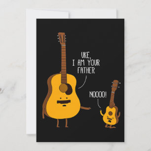 Faire-part Uke Ukulele Je suis ton père papa cadeau