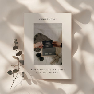 Faire-part Ultrasons minimaliste Photo Nouvelle grossesse de 