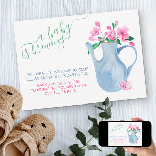 Faire-part Un bébé est en train de mijoter Poème de grossesse