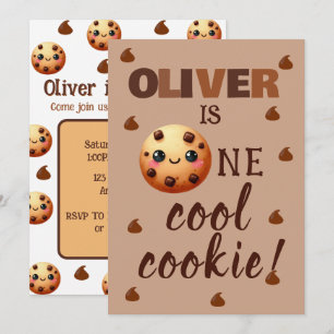 Faire-part Un biscuit Cool 1er anniversaire