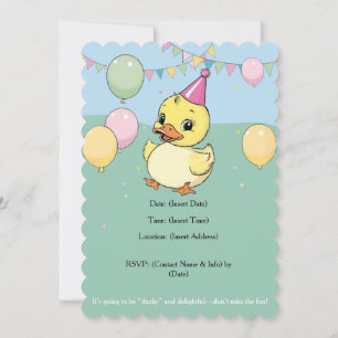Faire-part Un Canard chanceux Anniversaire Enfants 1er