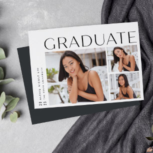 Faire-part Un nouvel angle Trois photos Collage Graduation