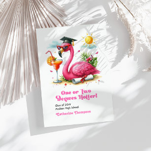 Faire-part Un ou deux degrés Hotter Flamant rose Graduation