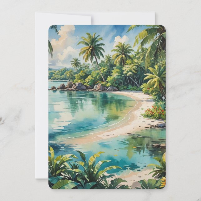 Faire-part Un spot isolé de snorkeling (Devant)