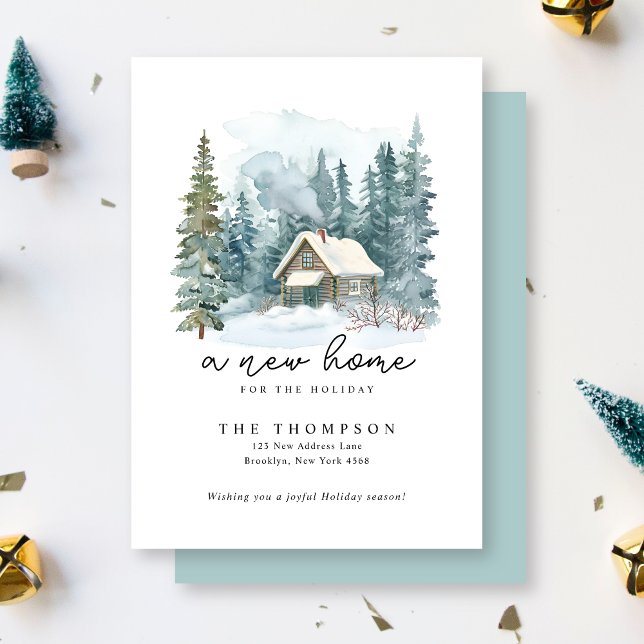 Faire-part Une nouvelle maison de vacances écriture manuscrit (Créateur téléchargé)