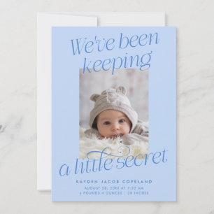 Faire-part Une petite annonce de naissance bleu glacé moderne