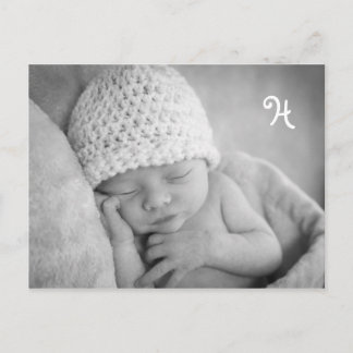 Faire-part unique de bébé avec l'enveloppe de