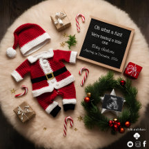 Faire-part unique de grossesse de Noël