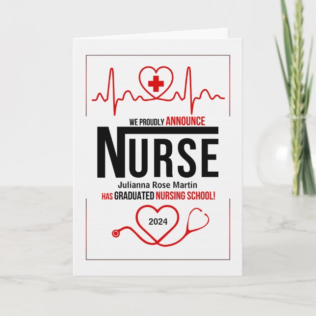 Faire-part universitaire de l'école de soins infir (Devant)