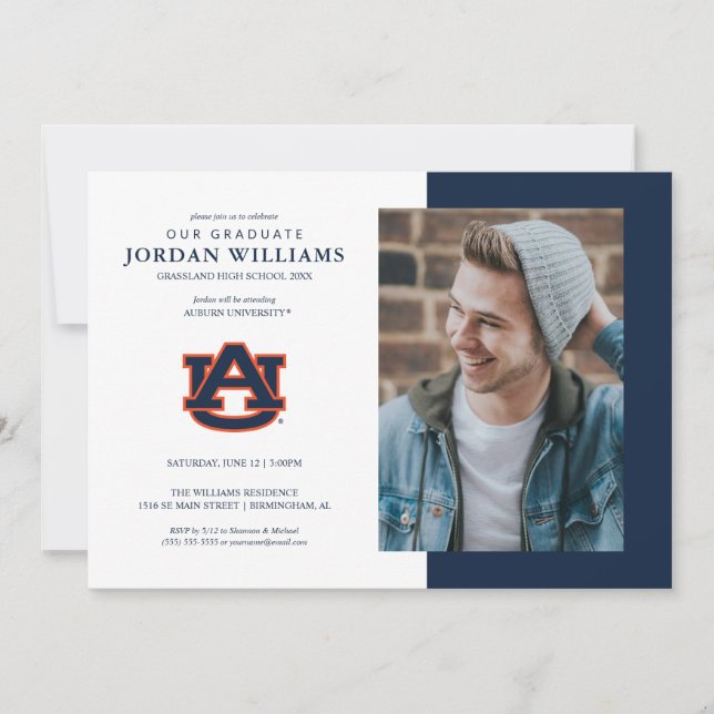 Faire-part Université d'Auburn | Futur diplômé d'Auburn (Devant)