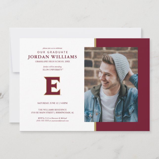 Faire-part Université Elon E (Devant)