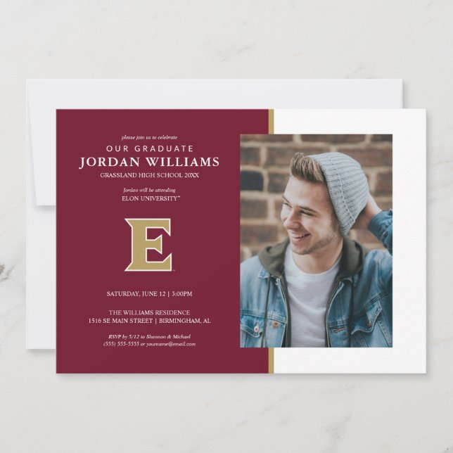 Faire-part Université Elon E (Devant)