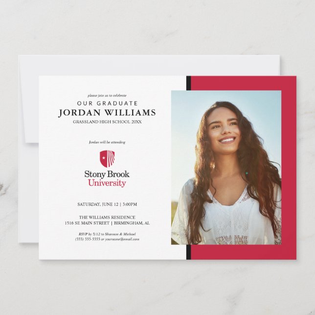 Faire-part Université Stony Brook | Marque (Devant)