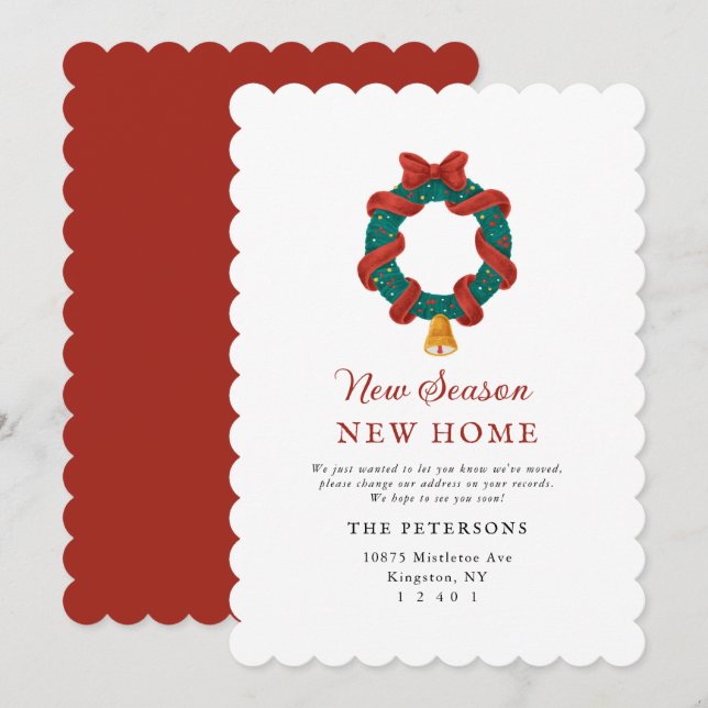 Faire-part Vacances Nous avons déplacé de nouvelles annonces  (Devant / Derrière)